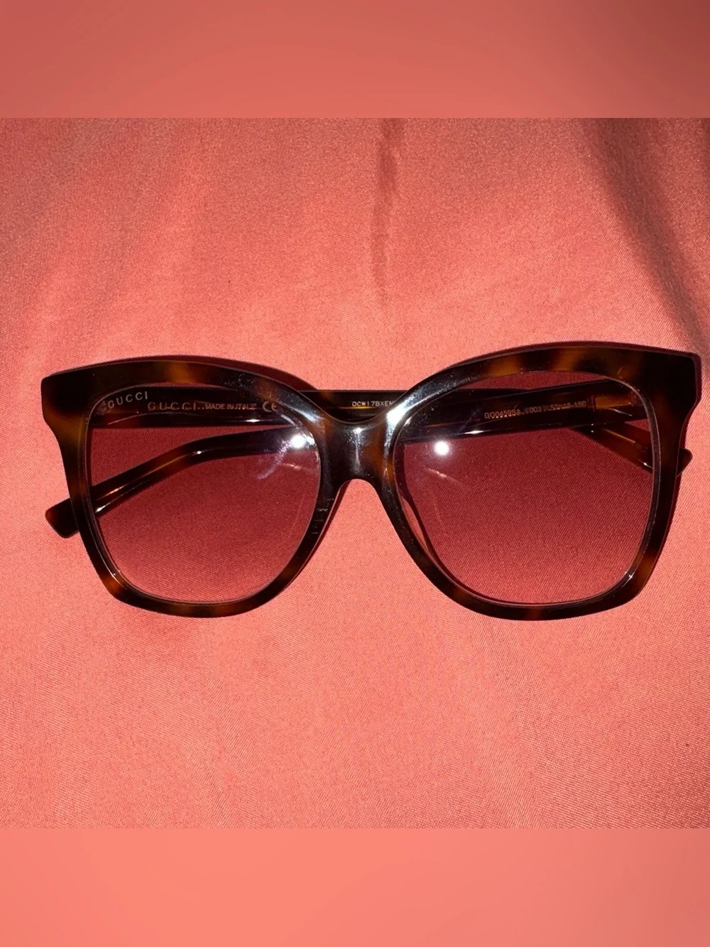 Gucci Brown Tortoiseshell Oversized Sunglasses with Gradient Lenses